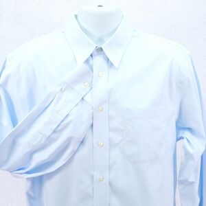 Jos A Bank Traveler's -16.5-35- Blue Tailored Fit Micro Check Dress Shirt